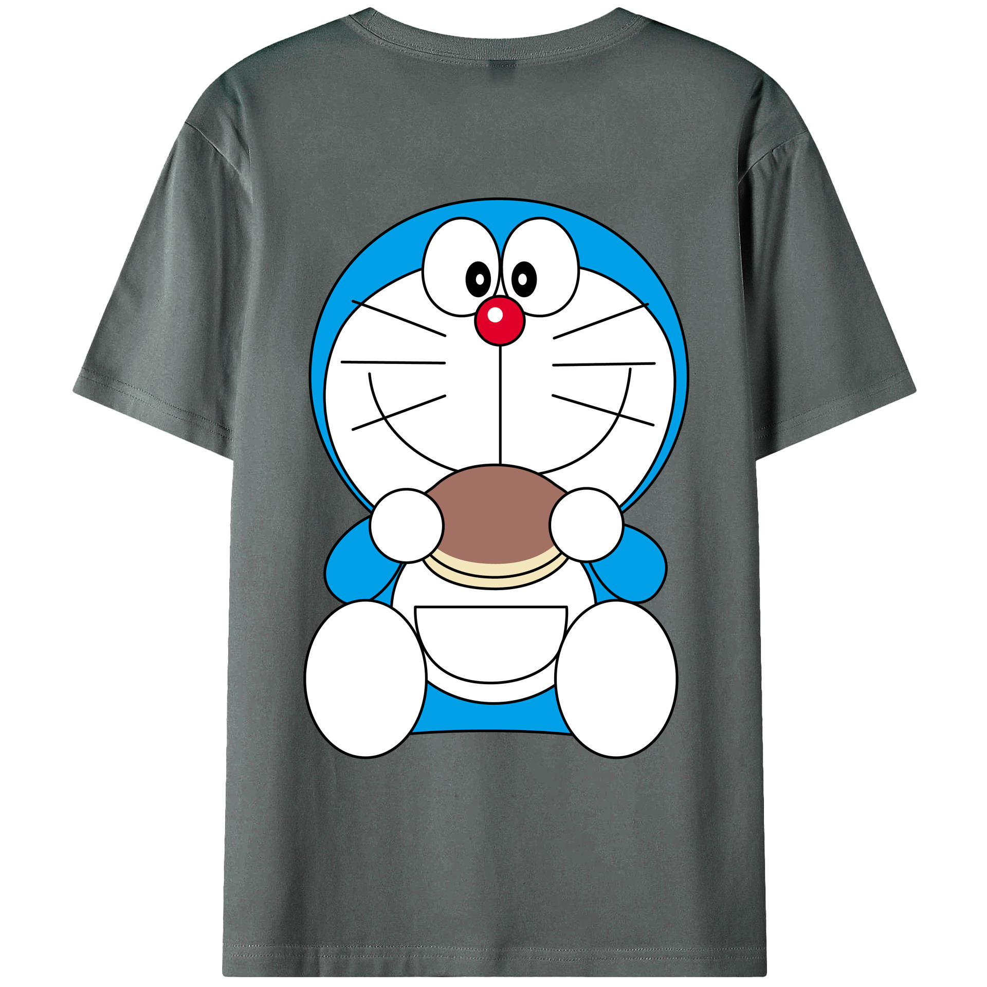 （画像用） ドラえもん Doraemon 綿100％ メンズ半袖Tシャツ（バックプリント） 通気性